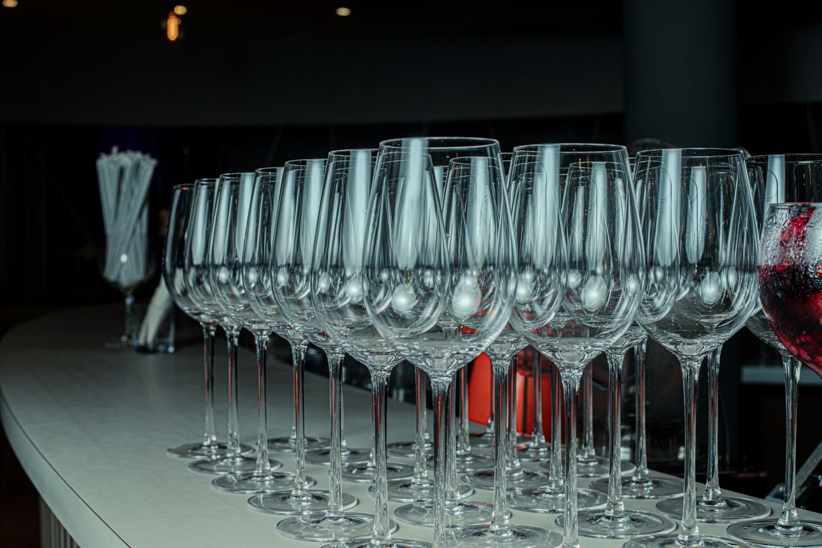 Ten stools and a short wine list