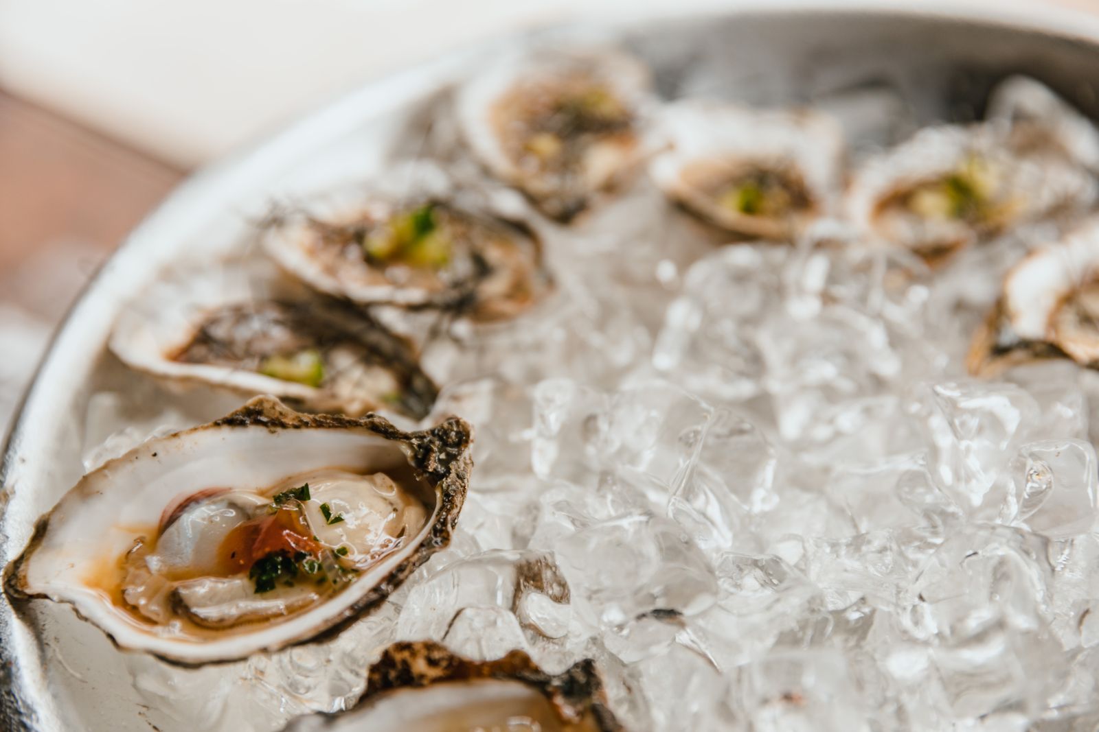 Oysters opened to order